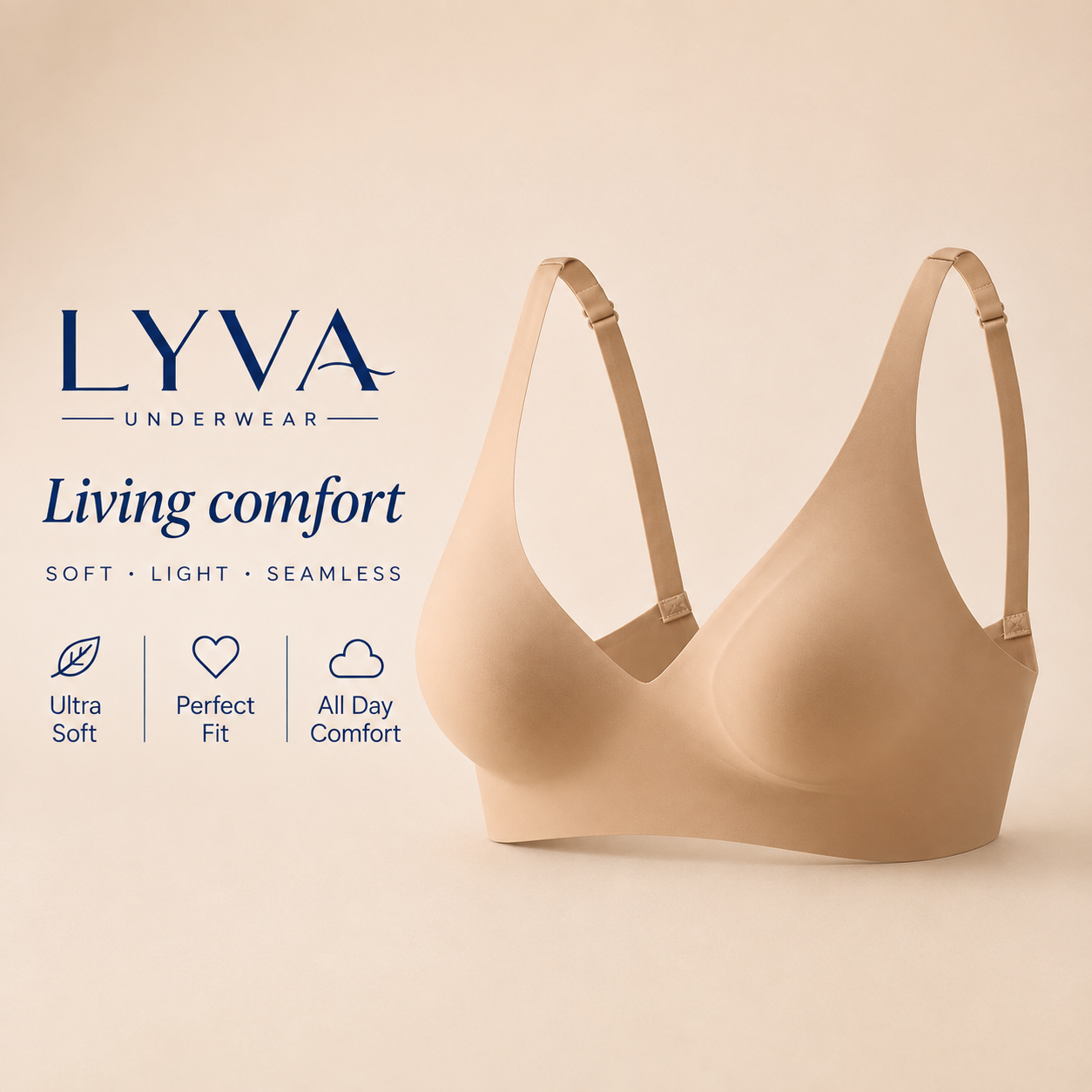 Seamless Comfort BH – Beige